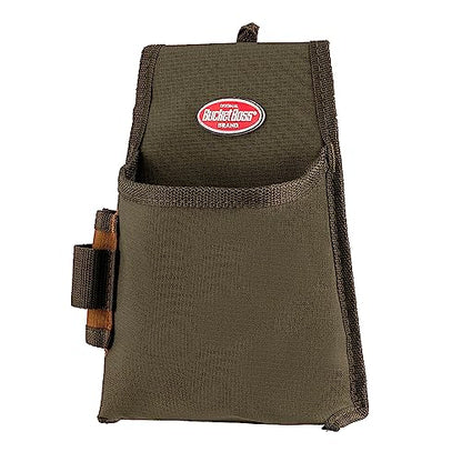 Bucket Boss Fastener Tool Pouch with FlapFit in Brown, 54160, Green - size: (Pack of 1)
