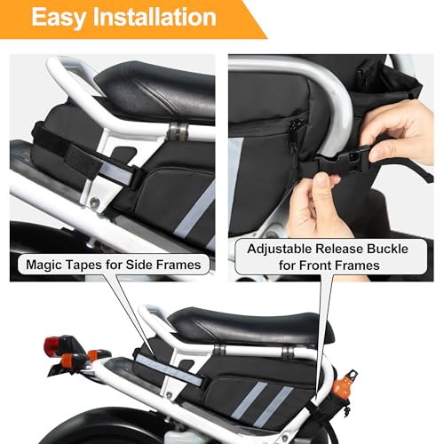 HODRANT Water-resistant Under Seat Bag Compatible with Honda Ruckus 2010-2024 Scooter, Cling to Side Frame Box Scooter Under Seat Organizer with Shoulder Strap for Motorcycle Accessories, Bag Only