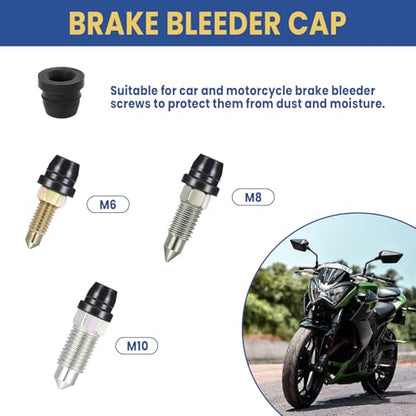 6 PCS Brake Bleeder Hose One Way Check Valve Tube Bleeding Tool Kit for Car Motorcyle Clutch, Brake Bleeder Hose for Hydraulic System Bleeding