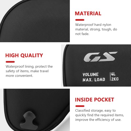 For R1300GS Motorcycle Radiator Cowl Bag Side Storage Bags Fits for R 1300 GS Trophy Adventure 2024-2025 Motorcycle Accessories 4L Capacity Tool Package
