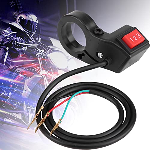 3 Speed Switch, Handlebar Switch Shift for Motorcycle, 22mm 7/8in Diameter Motorcycle Speed Pedal for Motorcycle Electronic Bike Scooter