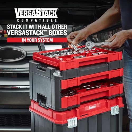 Craftsman 262-Piece Mechanic Tool Set with 3-Drawer VERSASTACK Box, SAE and Metric Socket Set, Car and Motorcycle Tool Kit with Combination Wrenches and Spark Plug Sockets (CMMT45309) - style: New 262 Piece Set