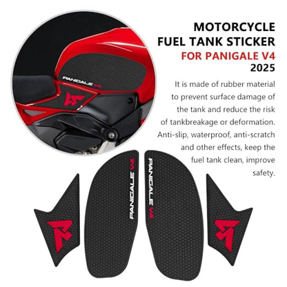 for Panigale V4 V4S Panigale v4s 2025 Tank Pad Protector Motorcycle Sticker Decal Air Knee Grip Tank Traction Pad Side Accessories
