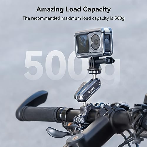 SMALLRIG Bike Motorcycle Handlebar Mount for Gopro, Pole and Roll Bar Mount, CNC All-Metal 22-32mm for Action Cameras Gopro, Insta360 and DJI - 4191