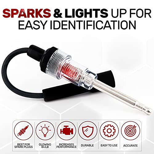 Ram-Pro Inline Spark Tester, Plug Engine Ignition 6-12 Volt Fool-Proof – Pick Up Coil/Armature Diagnostic Detector Tool for Automotive, Car, Lawnmower, Small & Big Internal/External Engines - size: 1 Pack