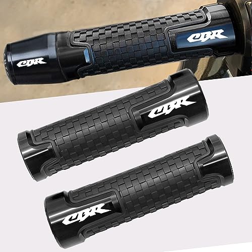 2pcs Motocycle Handlebar Grips 7/8" 22mm for H-onda CBR60F CBR125R CBR150R CBR250R CBR400 NC23 NC29 CBR600 F2 F3 F4 F4i CBR600RR CBR900RR CBR954RR CBR1000RR (Black) - color: Grip - Black