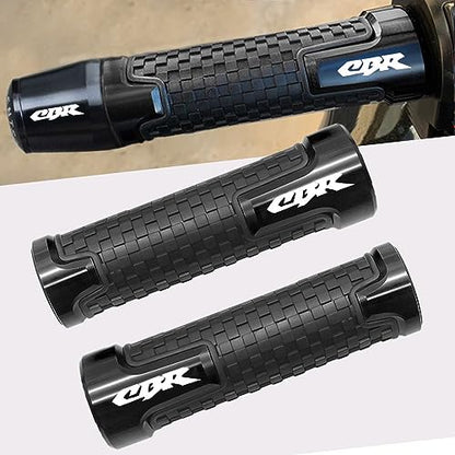 2pcs Motocycle Handlebar Grips 7/8" 22mm for H-onda CBR60F CBR125R CBR150R CBR250R CBR400 NC23 NC29 CBR600 F2 F3 F4 F4i CBR600RR CBR900RR CBR954RR CBR1000RR (Black) - color: Grip - Black