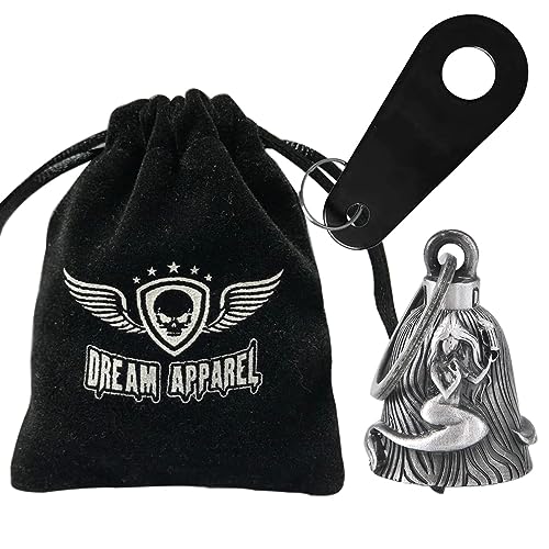 Dream Apparel Motorcycle Bell Guardian Angel Drive Away Gremlin, Biker Bell for Men Women Rider Riding, Good Luck Gift - color: Mermaid
