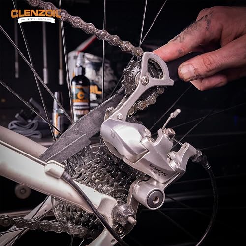 Clenzoil Chain & Sprocket Cleaning Kit - Chain Cleaner Lubricant Protectant (CLP) - Wet Lube Application, Dry Lube Performance - 4 oz Bottle, 0.5 oz Needle, Microfiber Towel & Chain Brush - size: Cleaning Kit