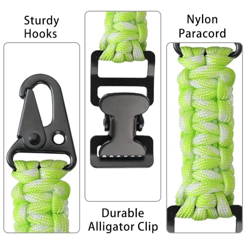 2PCS Heavy Duty Glove Holder with Metal Alligator Glove Clip for Duty Belt, Firefighter, Hiking, Rescue - color: Green