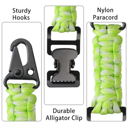 2PCS Heavy Duty Glove Holder with Metal Alligator Glove Clip for Duty Belt, Firefighter, Hiking, Rescue - color: Green