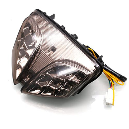 MZS Motorcycle Tail Light LED Integrated Turn Signal Blinker Smoke Compatible with GSXR600 GSXR 600 2008-2016 / GSXR750 GSXR 750 2008-2016 / GSXR1000 GSXR 1000 2009-2013 / SV650 2016-2022 - size: GSXR600/GSXR750/GSXR1000