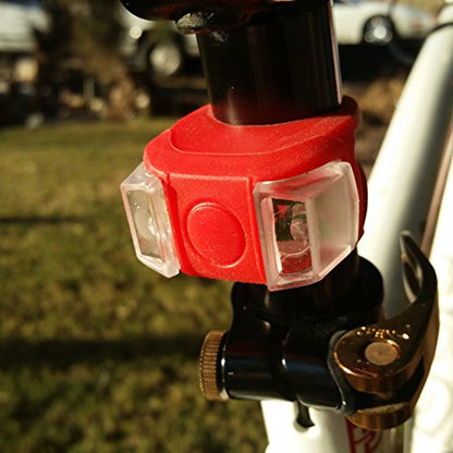 Bright Eyes Silicone Bike Tail Light Rear Safety LED Lights (Red) - color: Red Single