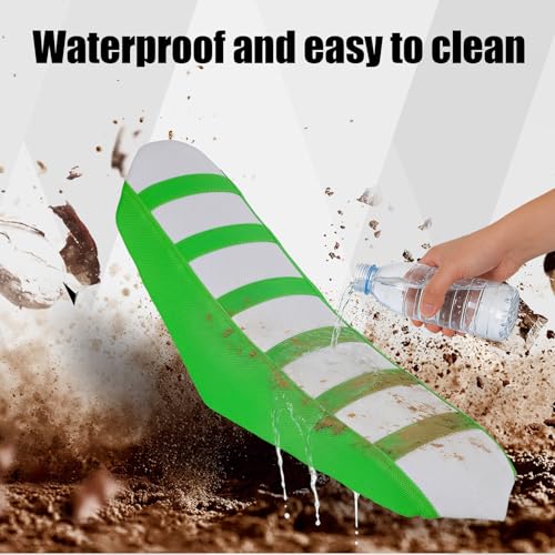 Dirt Bike Seat Cover Motorcycle Gripper Cushion Cover Universal for KLX KX KXF All Most Dirt Pit Bikes Enduro Green - color: Green
