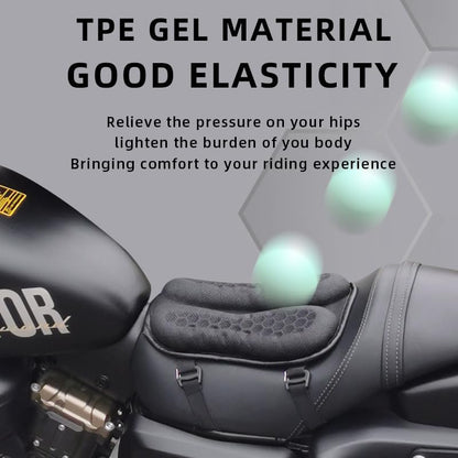 Motorcycle Seat Cushion for Indian Scout Sixty 2016-2026,Gel Seat Cover Breathable Honeycomb Design for Long Rides Comfortable Padding Unique Look