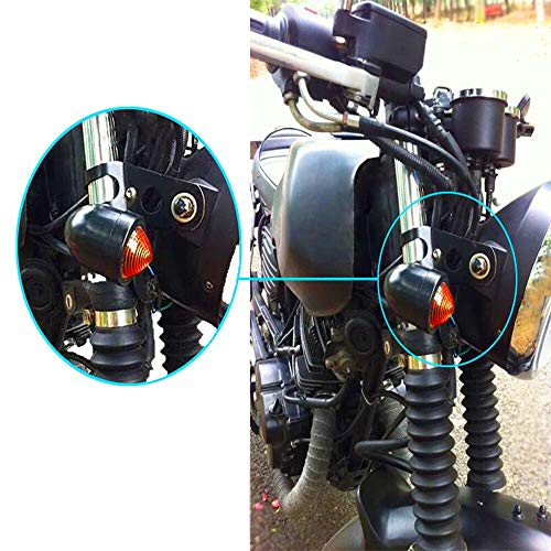 1pair Metal Motorcycle Modified Turn Signal Light Indicator Mount Bracket Clamp 30-45mm - color: Black