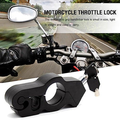 Motorcycle Throttle Lock Anti Theft Motorcycle Handlebar Lock Universal Heavy Duty Motorcycle Grip Handlebar Lock for Motorbike Scooter ATVs Sports Bikes Mopeds(Black)
