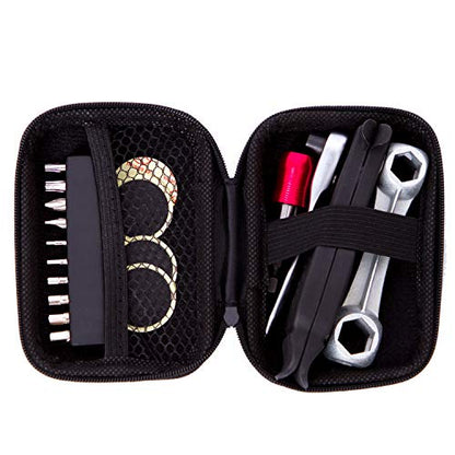 YBEKI Bike Repair Tool Kit - Professional Bicycle Multi-Tool with Ratchet Wrench, 10 Precision Bits, Tire Levers & Patches, Bone Wrench, Portable Storage Bag - Essential MTB Road Bike Maintenance Set