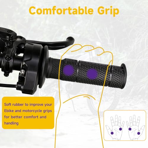 HIAORS 7/8" Dirt Bike Handle Grips Replacement for Surron Light Bee X S Electric Dirt Bike, Throttle Grips for Sur Ron LBX Segway X160 X260 Talaria Sting R MX3 MX4 E-Ride Pro SR S SS 2.0 E-Bike Parts