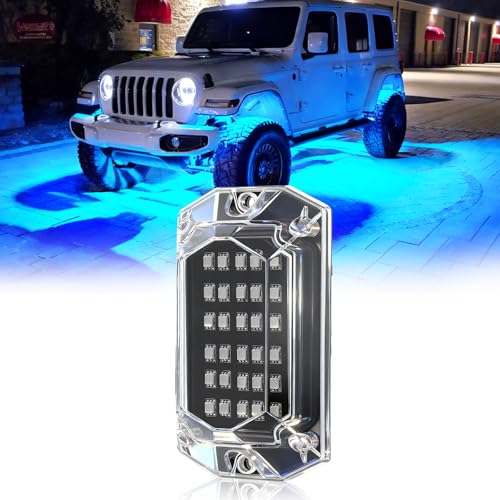 1 Pod RGB Rock Lights Replacement Damaged Pod for Full Angle RGB LED Rock Lights 12v Underglow Light Multicolor Waterproof Neon for Jeep Trucks ATV UTV Golf Cart Offroad Pickup RZR SXS - color: RGB 30LEDs, size: 1Pod