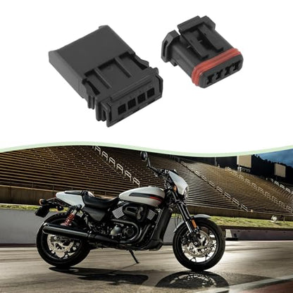 5 Sets 4 Pin Motorcycle Car Male Female Connector Plug Kit 4 Wire Male Female Connector Handlebar Wiring MX19004S51 MX19004P51 Compatible with H-Arley Davidson