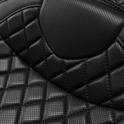 C.C. RIDER Driver Passenger Seat, Hammock Seat Fits Harley Touring Road King Street Glide Road Glide Electra Glide FLHR FLHX FLTRX 2009-2023, Extended Reach - color: Black 03