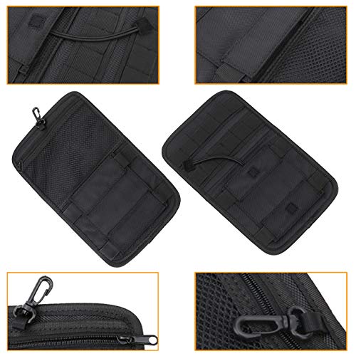 AUFER Motorcycle Internal Saddlebags Lid Organizer Bags Hard Bags Saddle Bag Small Tools Storage Pouch Compatible With For Harley VRSC Softail Touring Sportster Dyna Indian Yamaha Kawasaki,Black