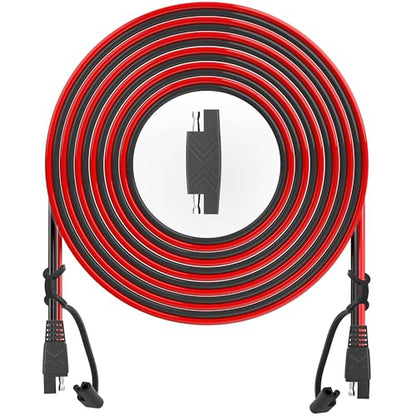 OYMSAE 50 Feet SAE Connector,Solar Panel Extension Cable,SAE to SAE Quick Disconnect Wire for Automotive RV Motorcycle Marine Boat 16AWG Battery Charging Plug Cable(50FT 16Gauge) - size: 50 ft