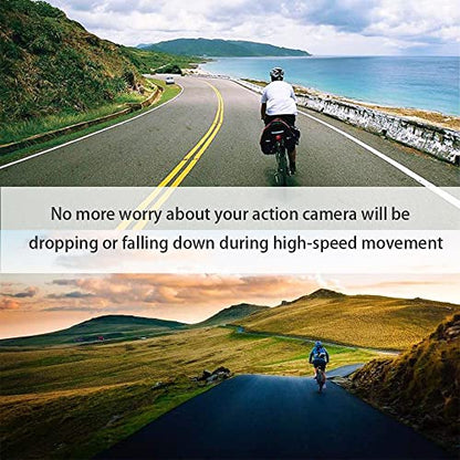 2 Pcs 360 Degree Rotation GoPro Bike Mount Handlebar Mounts Rotation Mounts for Gopro Hero 8 7 6 5 4 SJCAM Camera Accessories(Black)