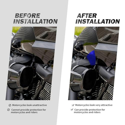 Motorcycle ST Headlight Fairing Air Deflector Side Wing Windshield Kit Fit for Harley Softail Low Rider ST 2022-up (Blue) - color: Blue