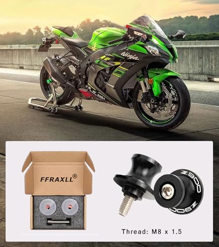 For Z900 2017-2025 8MM Swing arm Spools Slider Stand M8 x1.5 Black for KAW&-ASA*KI Z900 SE Performance Z900RS 2017 2018 2019 2020 2021 2022 2023 2024 2025 - color: SS-Black