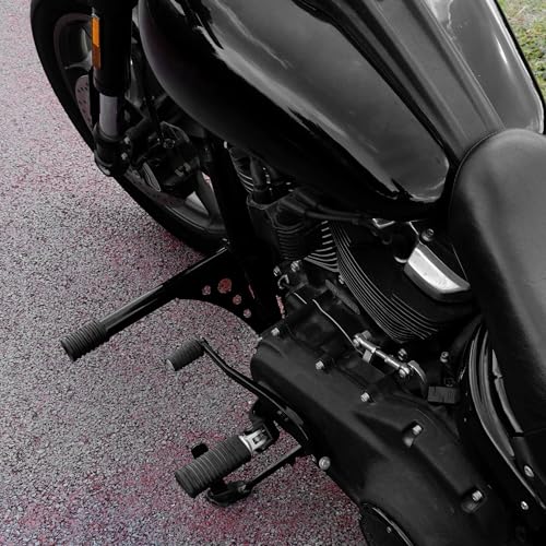 Front Highway Foot Pegs Engine Guard Crash Bar Frame Slider Fit for Harley Softail Street Bob Low Rider Lowrider S/Lowrider ST/Standard Heritage Classic FXST FXLR S ST FXBB 2018-2026 Accessories