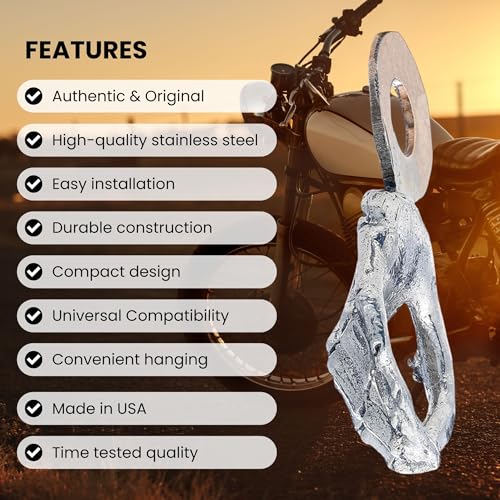 Guardian Bell Skeleton Good Luck Bell Hanger Mount | Motorcycle Bell | Lead-Free Pewter | Made in USA - color: Skeleton