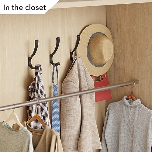 saffruff Wall Mount Coat Hooks, Heavy Duty Metal Hooks for Hanging Clothes, Backpack, Bag,Towel & Jacket, Strong 30 lbs Hold Closet Hanger, Black 4 Pack - color: Black, size: 4 Pack