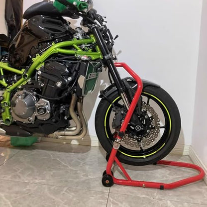 Motorcycle Head Lift Stand, Can Adjust Height Front Triple Tree Stand Wheel Repair And Tire Cleaning Tools