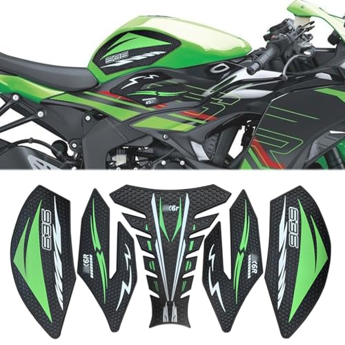 for Ninja ZX6R ZX 6R ZX-636 Ninja zx6r zx636 2013-2023 2024 2025 2026 Side Decals Motorcycle Anti Slip Tank Pad Stickers ZX6R Accessories zx6r Tank pad Tank Grip Tank Stickers（Green） - color: Green