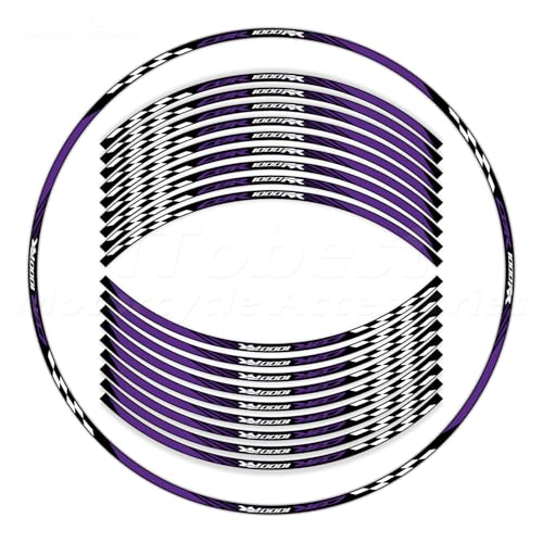 CBR 17 inch Wheel Rim Stickers Decals Tape Compatible with CBR1000RR 2004-2025 Motorcycle Reflective Rim Tapes Sticker Stripe(Purple) - color: Purple
