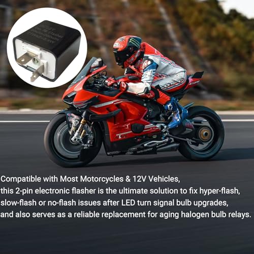 4-Pack Adjustable Speed Frequency Flasher Relay for led Turn Signal, Universal Accessory for Motorcycle Modifiedled Turn Signal Relay