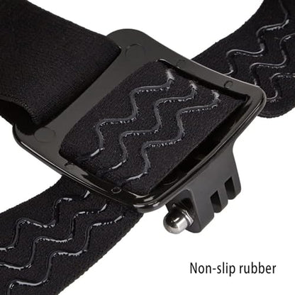 Head Strap Mount Compatible with GoPro Hero 13 12 11 10 9 8/AKASO EK7000 Brave 4 7 LE V50X/DJI Osmo/ODDV/Hiicam/Dragon Touch/Icefox/WOLFANG/Jadfezy Action Cameras Elastic Flexible Head Belt