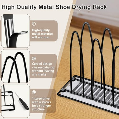Enhon Metal Shoe Drying Rack, Boot, and Glove Dryer Rack for Shoes Inside Drying (Vent Cover Not Included)