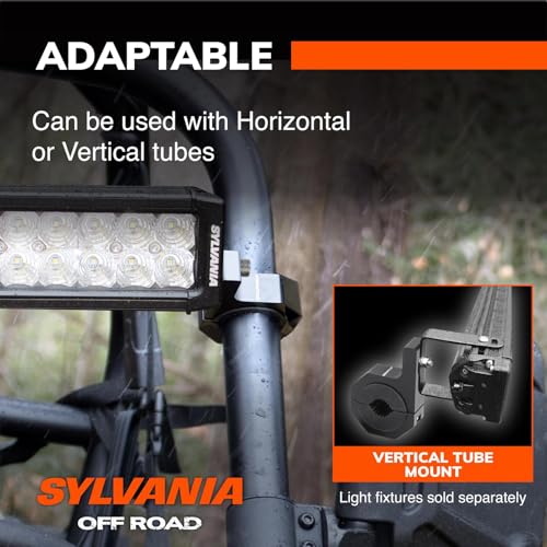 SYLVANIA Universal Bar Mount Bracket Clamp Kit for LED Lights and accesories, Fits Tubes Measuring 1", 1.5", 1.75" & 2" inch Diameter