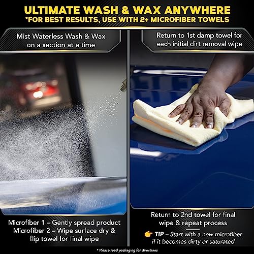 Meguiar's G3626 Ultimate Waterless Wash & Wax - 26 Oz Spray Bottle - size: 11 Piece Kit