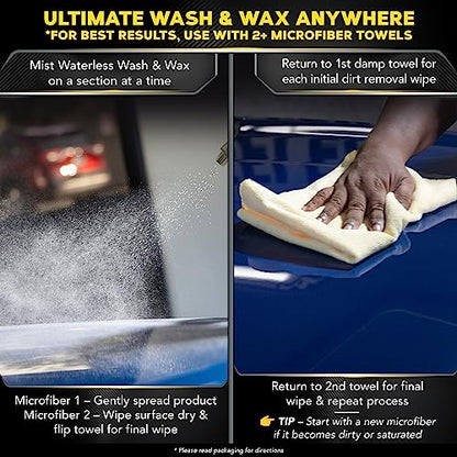 Meguiar's G3626 Ultimate Waterless Wash & Wax - 26 Oz Spray Bottle - size: 11 Piece Kit