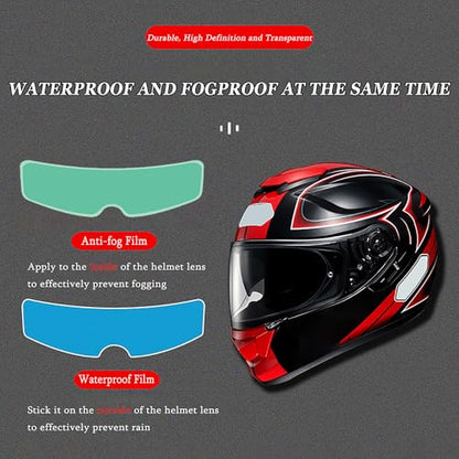 4Pcs Anti-Fog & Rain Helmet Visor Film for LS2 FF805 Thunder, Clear Motorcycle & E-Bike Helmet Lens Protector, Water Resistant Scratch-Resistant Visor Sticker