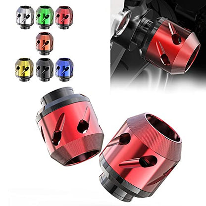 CNC Front Fork Frame Sliders Wheel Crash Protector Anti Crash Falling Protection Universal For Motorcycle Dirt Pit Bike(Blue)