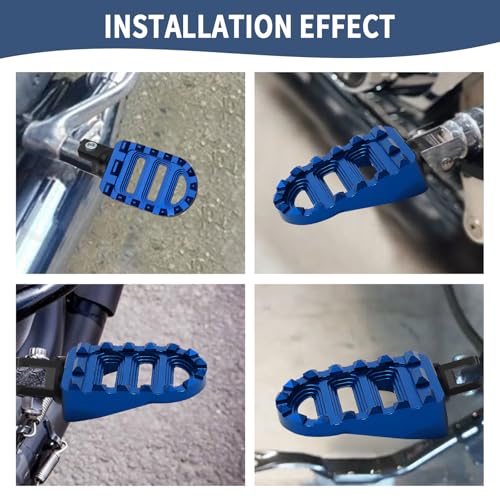 Motorcycle Foot Pegs MX Front Pegs Footrest Fit for Harley 2018-later Softail Low Rider S Breakout FXLRS Fat Bob 114 Street Bob FXBB Fat Boy Sport Glide FLSB (Blue) - color: Blue