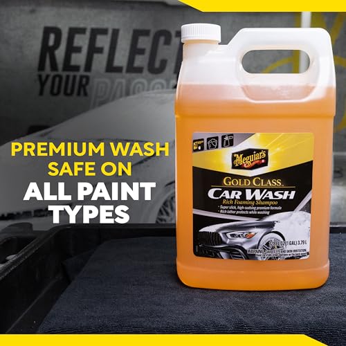 Meguiar's Gold Class Car Wash, Ultra-Rich Foam Car Wash Soap and Conditioner for Vehicle Cleaning, Paint Cleaner to Clean and Condition in One Easy Step, 1 Gallon - style: Car Wash