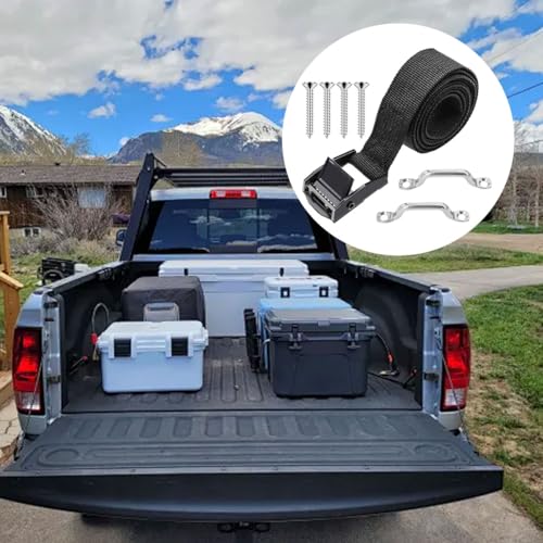 2 PCS 1" x 4ft Battery Tie Down Strap kit,Battery Hold Down Strap with Stainless Steel Cam Buckle,4 Stainless Steel Eye Strap Mounts, 8 SS Screws for Boats, Luggage Belt, Cars - size: 1'' x 48''-2pcs with screws