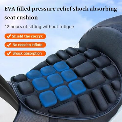 Motorcycle Seat Cushion for Harley Davidson Softail Fat Boy 1990-2024, Gel Motorcycle Seat Cushion Pain Relief for Long Rides Breathable Anti-Slip Ergonomic Design