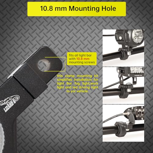 Tube Clamp Univesal 360 Degree Mount Horizontal Bar Clamp 1.625 inch,1.75 inch,1.875 inch,2.0 inch,Roll Bar Clamp for LED Light Bar,Cube Lights,ATVs Whips (4Pack) - size: 1.625~2.0inch